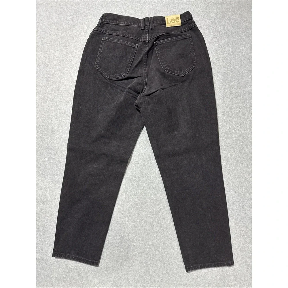 Lee Jeans Pants Womens Size 12 P Petite Black Tapered Leg (#2019)